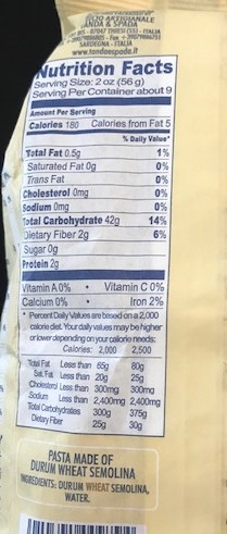 White fregola 500 grs bag unit